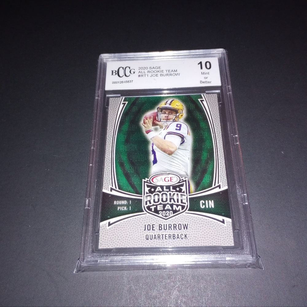 2020 Sage All Rookie Team Card Joe Burrow RT-1 Graded 10 Beckett/BCCG Bengals QB